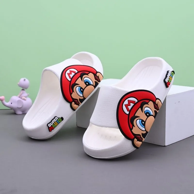 Super Mario Bros children's slippers new Mario boys' indoor, medium and large children's anti-slip home soft bottom outer wear 5