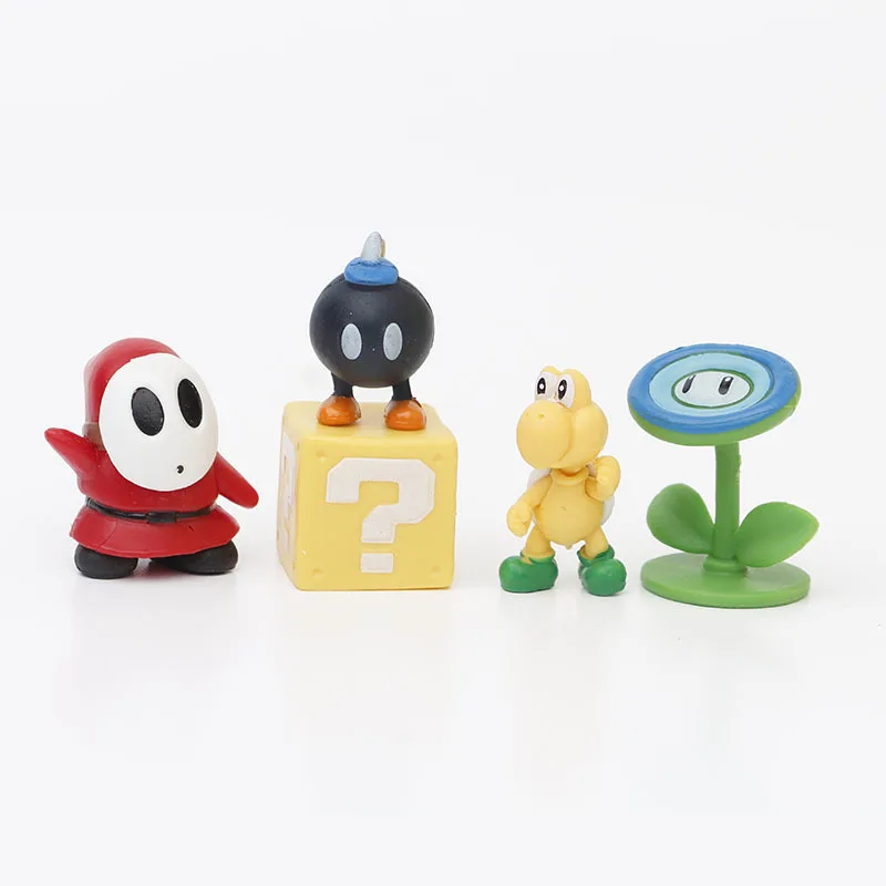 12Pcs/24Pcs/48Pcs Super Mario Bros Action Figures Kawaii Bowser Anime Figure with Storage Bag for Children Toys Gifts 6