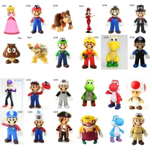 Game Super Mario Bros Cartoon Dolls Model Anime Figures Luigi Yoshi Mario Creative Collectible Model Toys for kids Birthday Gift 1