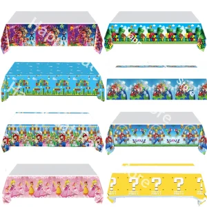 Mario Tablecloth Birthday Party Decoration Disposable Table Cloth Super Bros Table Cover Baby Shower Kids Favors Party Supplies 1