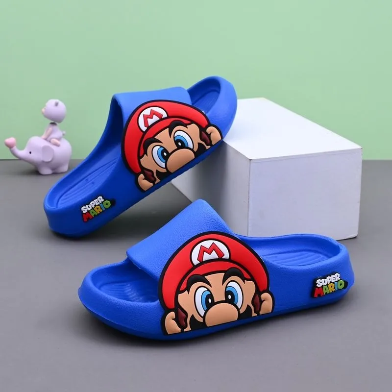 Super Mario Bros children's slippers new Mario boys' indoor, medium and large children's anti-slip home soft bottom outer wear 1