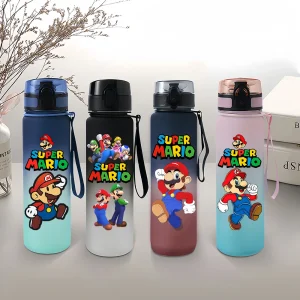 Super Mario 650ML Water Cup Large Capacity Portable Plastic Cartoon Cute Children Kettle Adult Outdoor Sports Water Bottle Gifts 1