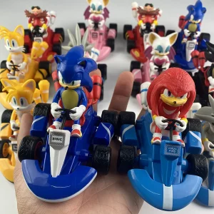 Sonic the Hedgehog Toy Car Model Sliding Racing Cars Cartoon Game Anime Pull-back vehicle fun Collecting Toys Gifts 1