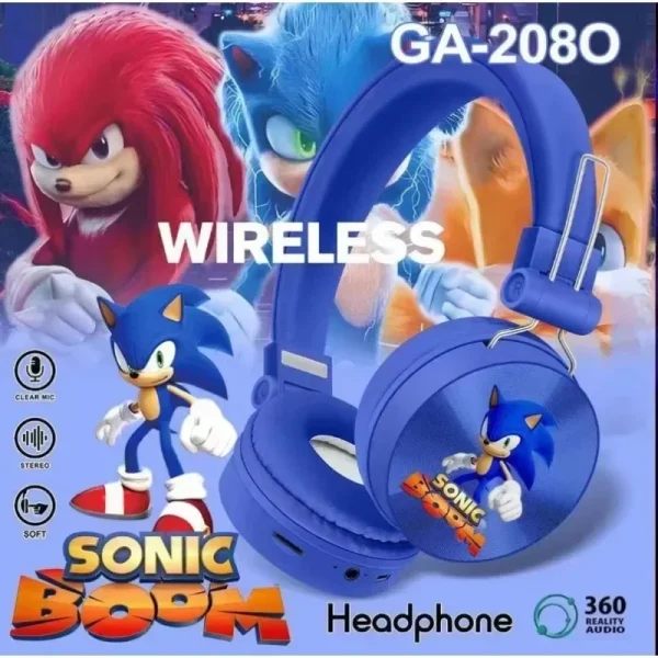 Cartoon Sonics Anime Bluetooth Earphones Gaming Headset Game Peripheral Student Birthday Gifts 4