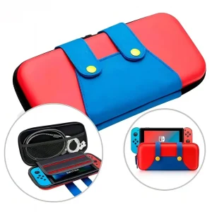 Switch Travel Case Compatible with Nintendo Switch/OLED Cute Portable Switch Carrying Case 10 Game Holders for Mario Cover 1