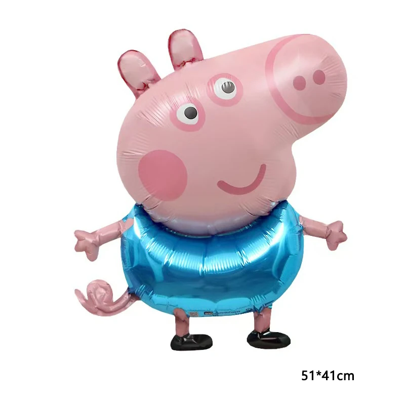 Peppa Pig Theme Set Aluminum Balloons Kids Birthday Party Decor Pet Film Background Baby Shower Girl Toys Gift 3