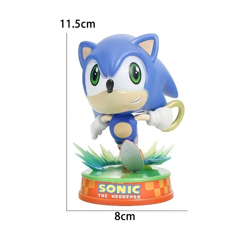 11CMSet Sonic Figure Tails Werehog Action Figures Knuckles Doll Dr. Eggman Cartoon Figurines Collectible Dolls Kids Hedgehog Toy 5