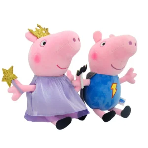 Peppa Pig Plush Doll Figure - Cartoon Model Anime Soft Toy Dad & Mom Characters Ideal Children's Birthday Gift 1