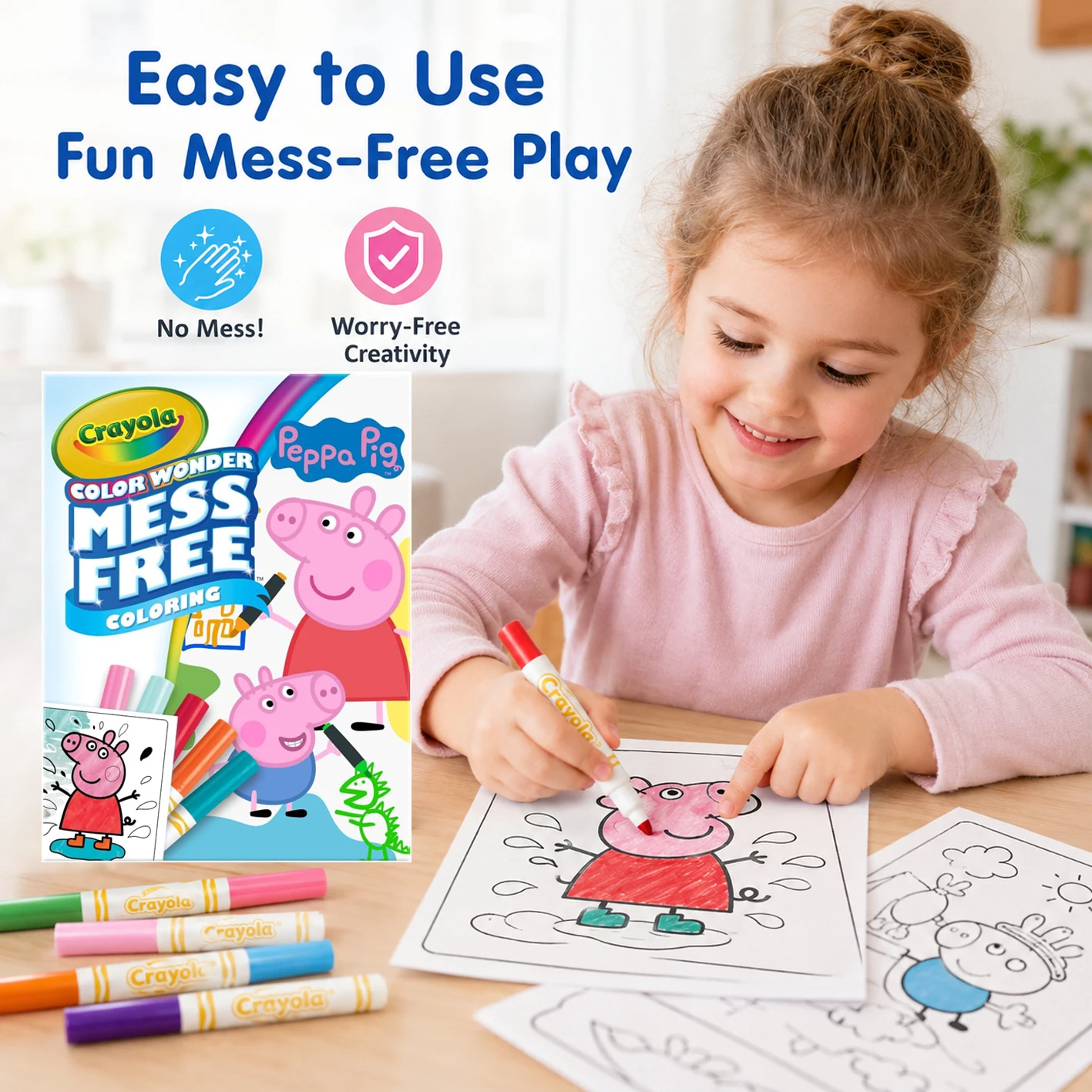 Crayola Peppa Pig Color Wonder Activity Set, Mess Free Peppa Pig Coloring Pages Peppa Pig Toys Gifts 75-7000 6