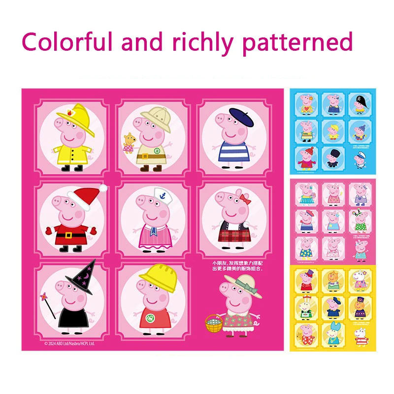 Peppa Pig Magnetic Quiet Book Cut Free Male And Female Costume Changing Toy Children's Birthday Gift Family Toys 5