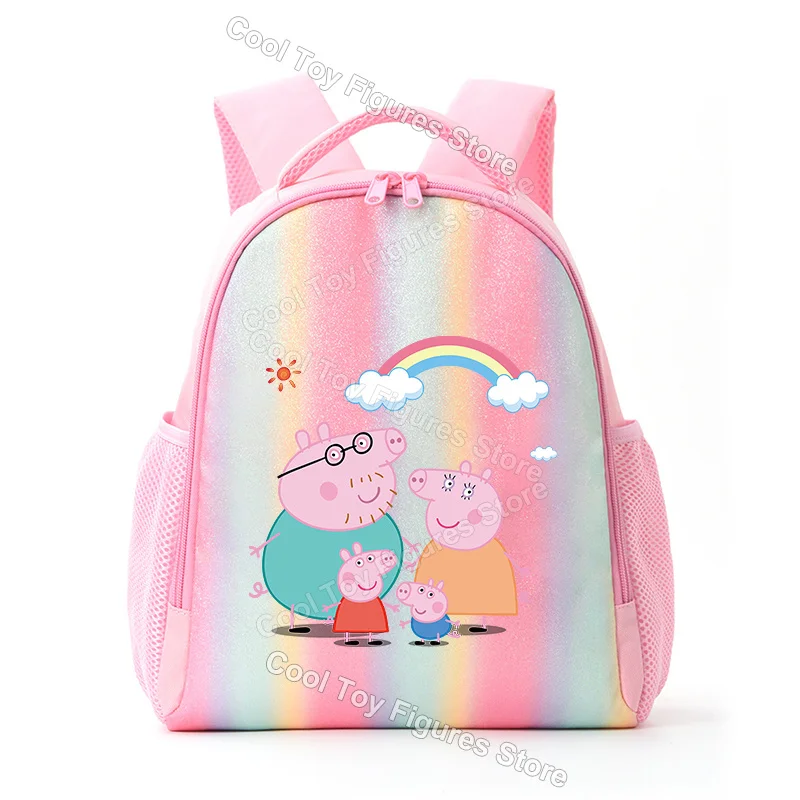 Peppas Pig Series Backpack Cartoon Print Student Schoolbags Large Capacity Book Bag Primary School Supplies Starter's Gifts 6