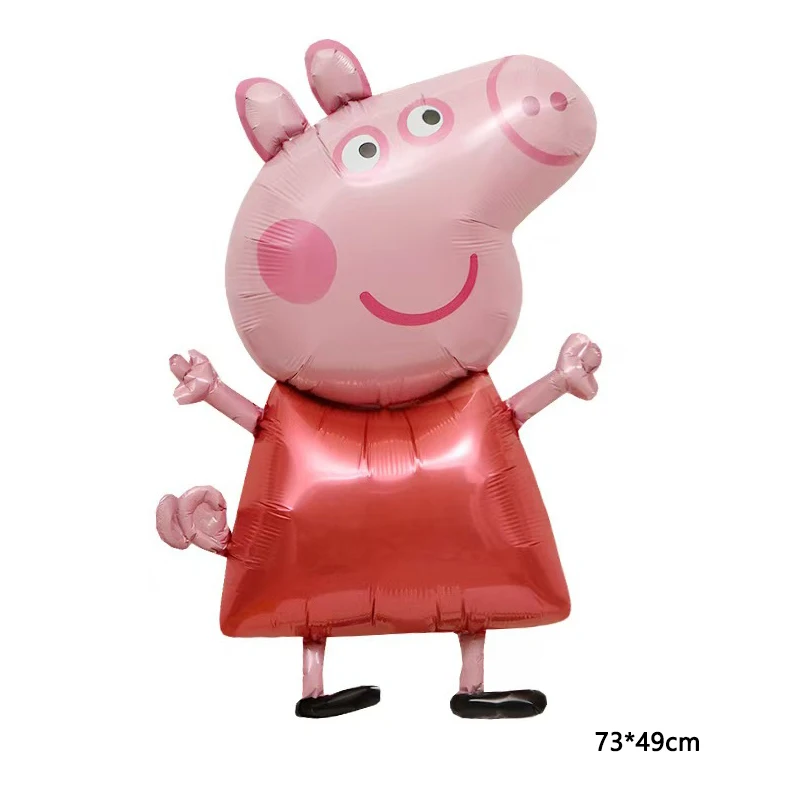 Peppa Pig Theme Set Aluminum Balloons Kids Birthday Party Decor Pet Film Background Baby Shower Girl Toys Gift 2