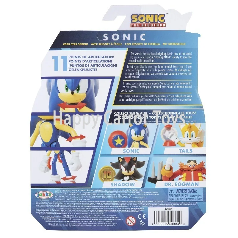 Original Sonic The Hedgehog 4 Inch Action Figure Classic Anime Character Collectible Model Exclusive Accessories Diamond Kid Toy 3