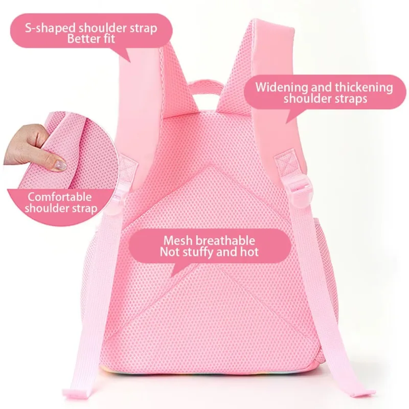Peppas Pig Series Backpack Cartoon Print Student Schoolbags Large Capacity Book Bag Primary School Supplies Starter's Gifts 3