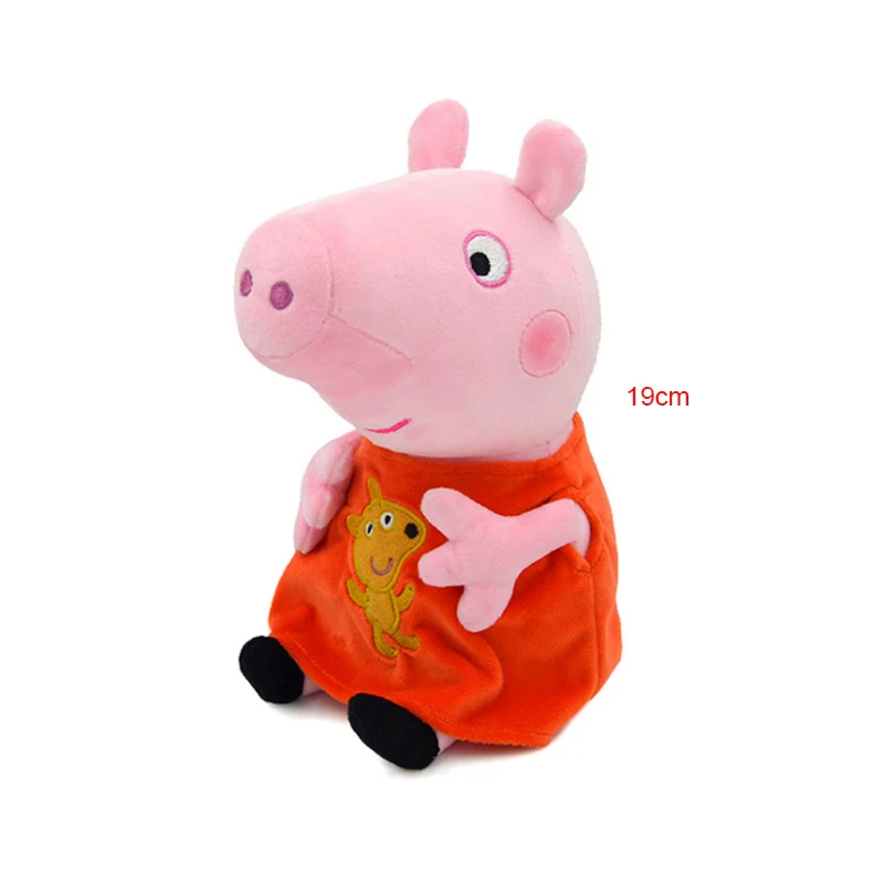 19cm Original Peppa Pig Plush Toys George Eddie Bear Mr Dinosaur Cartoon Anime Figure Stuffed Plush Toys Kids Christmas Gift Toy 2