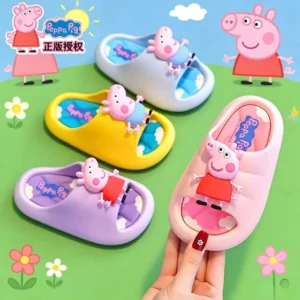 Super new Peppa Pig page sandals summer boys and girls anti-skid soft bottom cute bathroom shower sandals 1