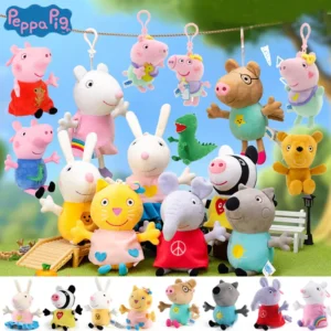 100% Genuine Peppa Pig 12-19cm Peppa George Evie Plush Toy Evy Cartoon Stuffed Animals Doll Children Birthday Christmas Gift 1