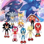 Sonic Hot Sale Cartoon Sonic Doll Cute Anime Toy Anime Games Hedgehog Mouse SchattTal Siffer Peripheral Plush Toy Kids Gifts 1