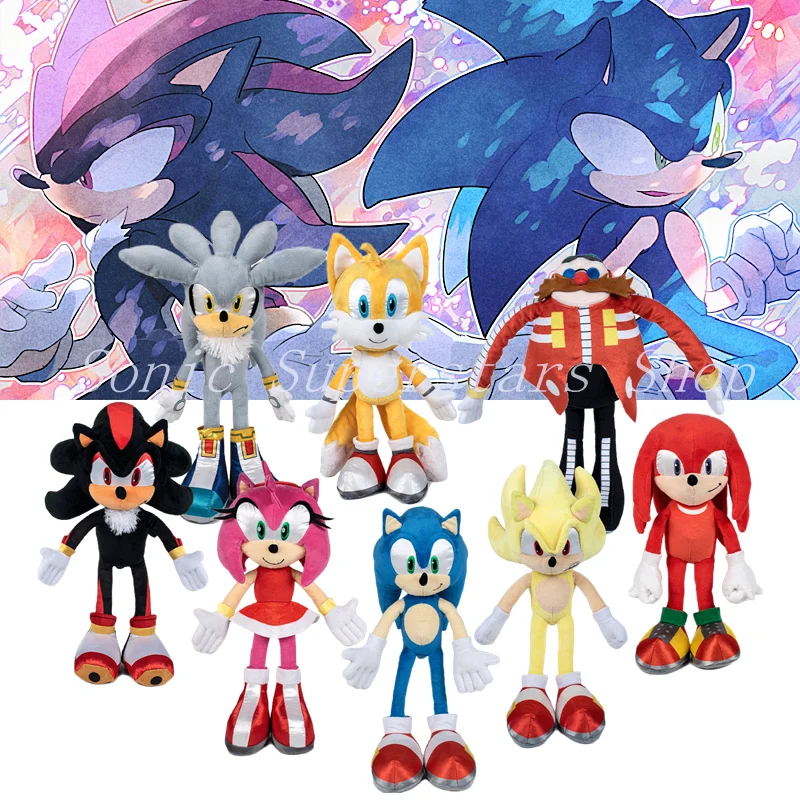 Sonic Hot Sale Cartoon Sonic Doll Cute Anime Toy Anime Games Hedgehog Mouse SchattTal Siffer Peripheral Plush Toy Kids Gifts 1