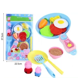 Peppa Pig Page Vegetable Noodle Frying Pan Kitchen Homemaker Toy Girl Simulation Cooking Children's Christmas Gift 1