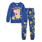 Cartoon Peppa Pig Movable Doll Pajamas Set for Boys and Girls 1