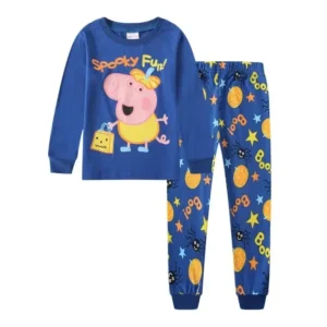 Cartoon Peppa Pig Movable Doll Pajamas Set for Boys and Girls 1
