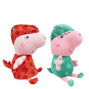 Original Peppa Pig Dinosaur Set Series Cute Cartoon Plush Toys Anime Characters Stuffed Plush Dolls Children's Birthday Gifts 1