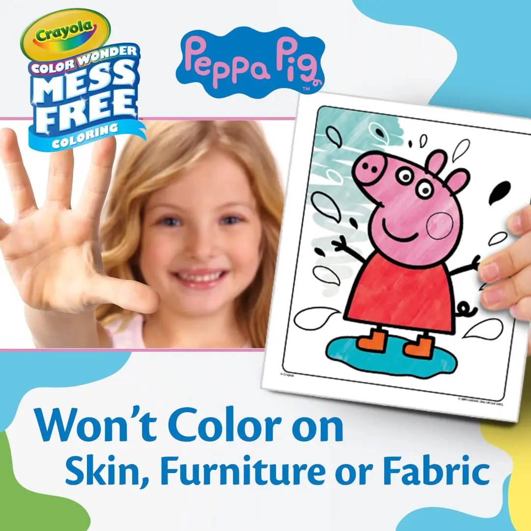 Crayola Peppa Pig Color Wonder Activity Set, Mess Free Peppa Pig Coloring Pages Peppa Pig Toys Gifts 75-7000 4