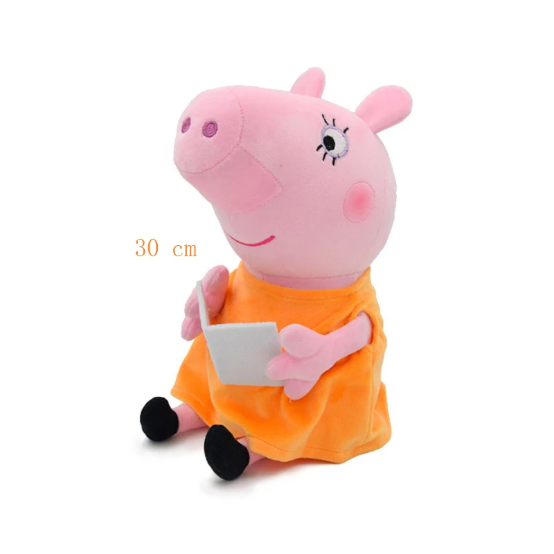 19/30cm Original Peppa Pig Plush Toys George Holiday Party Decoration Kawaii Family of 4 Suit Children's Toys Christmas Gifts 2