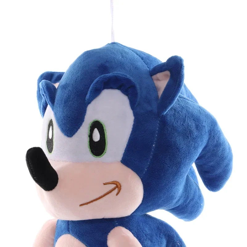 20cm Sonic Plush Doll keychain Toys Cartoon PP Cotton Black Blue Shadow Hedgehog Soft Stuffed pendant Home Decoration kids Gift 3
