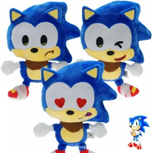 Hot-selling 23cm Quirky Expression Sonic Plush Toy Hedgehog Game Mouse Stuffed Doll Gift Toy for Children New Year Gift 1