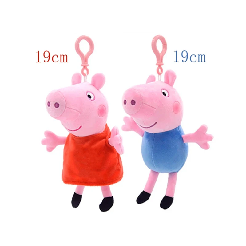 19/30cm Original Peppa Pig Plush Toys George Holiday Party Decoration Kawaii Family of 4 Suit Children's Toys Christmas Gifts 4