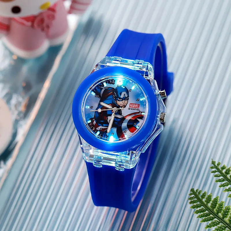 Cute Spiderman Children Watches with Color Flash Light 4