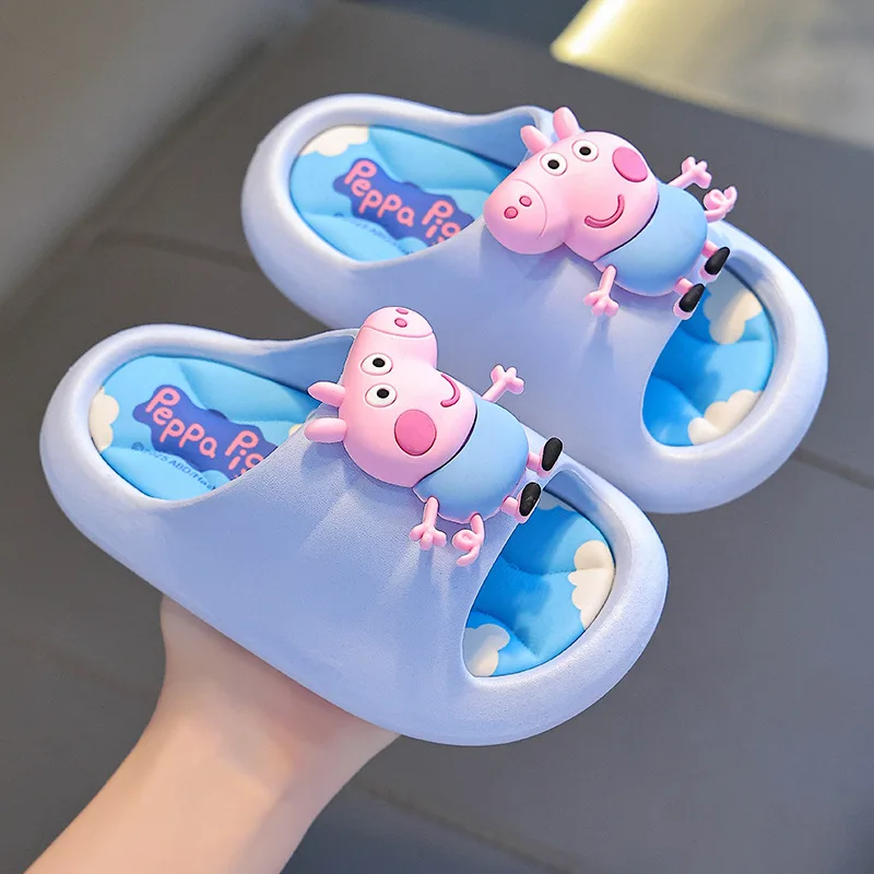 Super new Peppa Pig page sandals summer boys and girls anti-skid soft bottom cute bathroom shower sandals 2